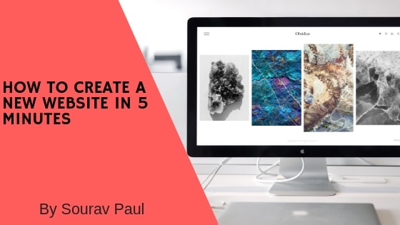 How To Create A New Website In 5 Minutes